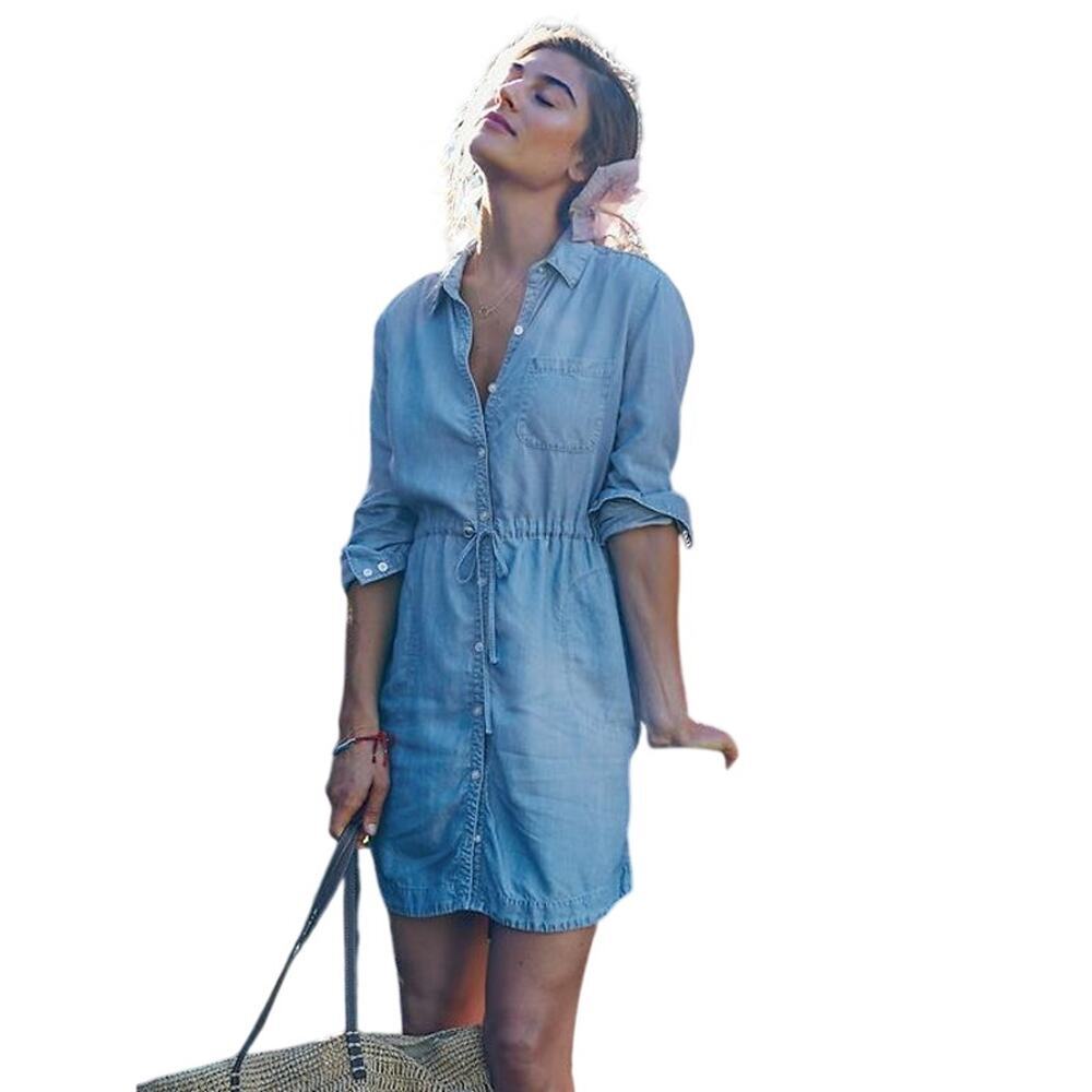 Athleta tencel shirt dress tie waist chambray candid long sleeve (s) career EUC